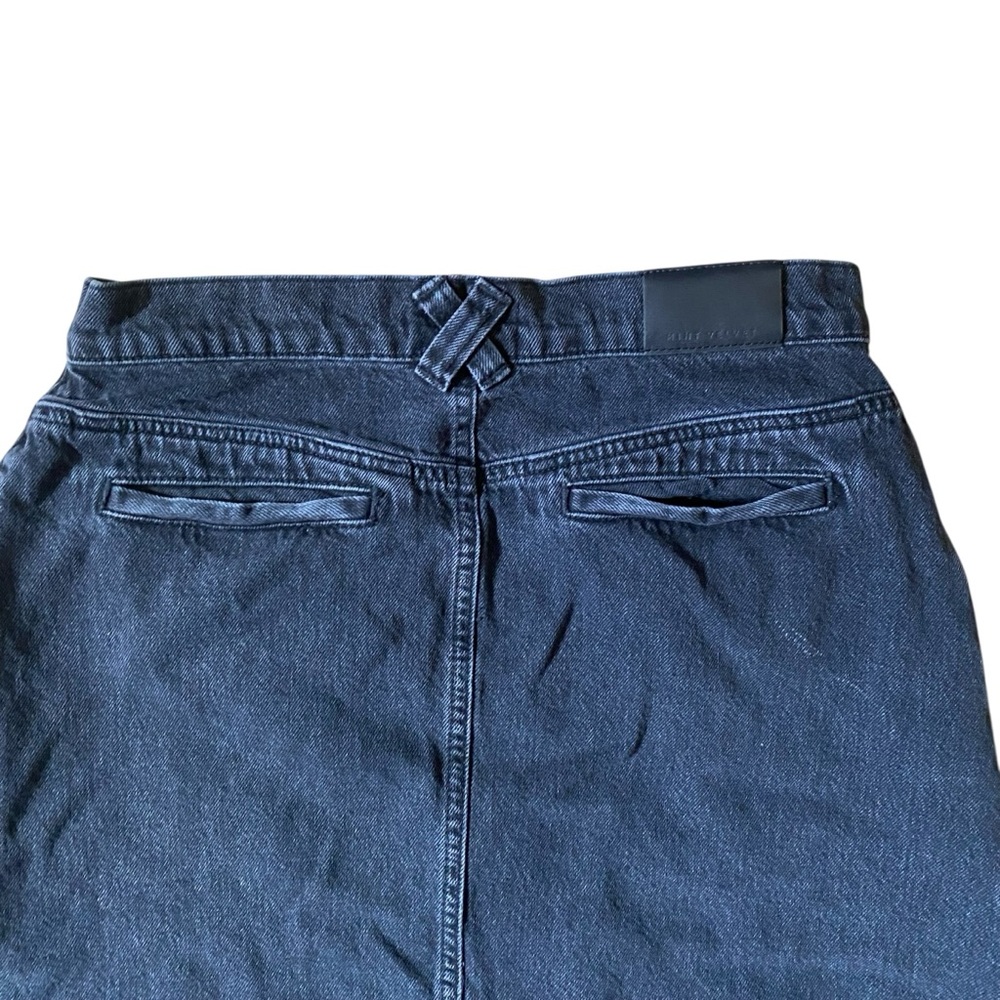 Mint Velvet Black Denim Midi Zip Skirt Size 8‎ - Picture 3 of 7